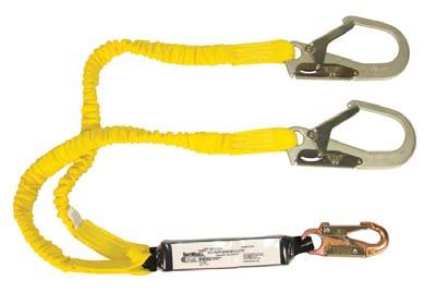 SHOCK PACK CABLE LANYARD 3612-D Rebar Hook 100% Weight Model Cable Length Shock Type Snap Hooks 2.