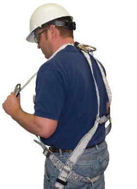 After all straps have been fastened, adjust all buckles so that harness fits snugly but permits a full range of movement.