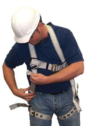 full-body harness) Connecting Device: The critical link which connects the body wear to the anchor point.