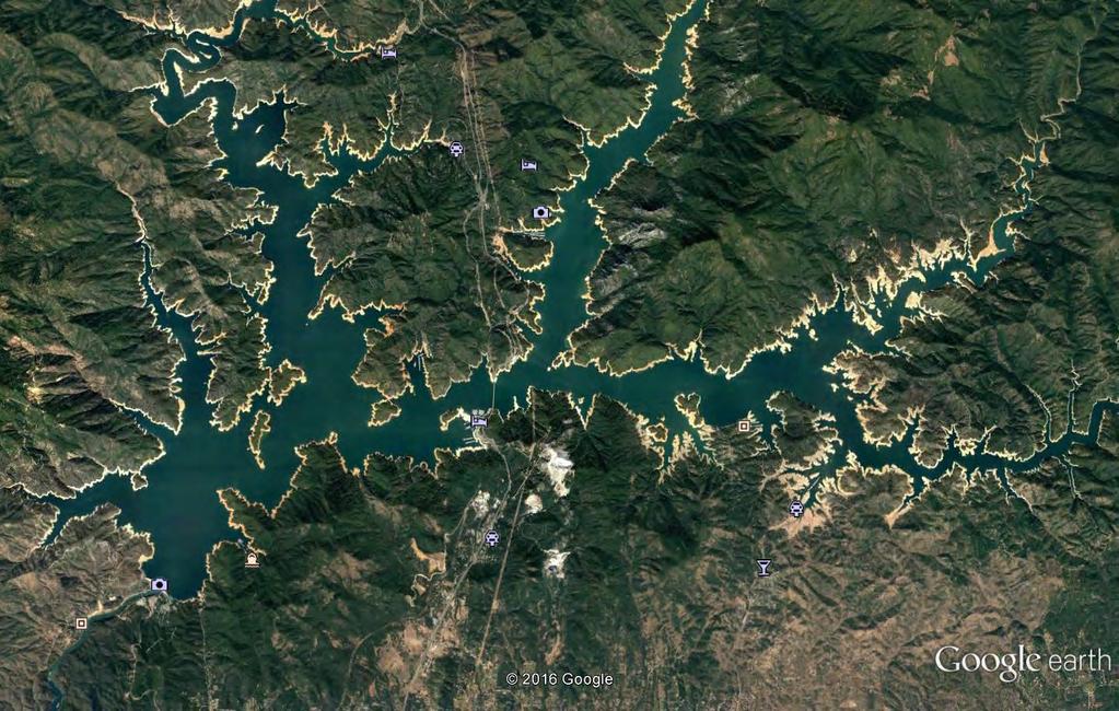 Shasta Reservoir and Upper