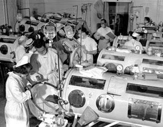 epidemic 1955: Invasive positive pressure
