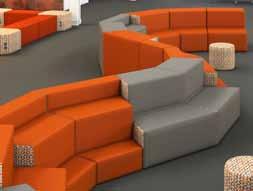 FLEX SIN 711-16 Flex Tiered Seating offers comfortable, multi-level seating for groups to gather for impromptu meetings or casual gatherings.