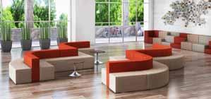 FLEX Lounge SIN 711-16 Flex Lounge seating bridges the gap between casual Flex Ottoman seating and Flex Tiered seating with a modular lounge approach.