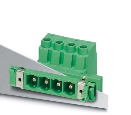 DFK-PC 6/...-STF-0,6 0.6 mm Pitch POWER COMBICON feed-throuhg plugs, 0.6 mm pitch, color: green, with screw flnge 0.6 3 0.3 6.80 8 7. 9 8.