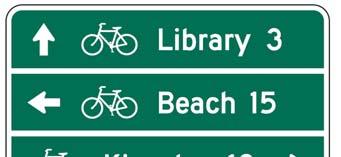New bicycle destination guide signs D1-3c D11-1c Reference