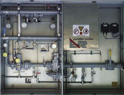 Complete hot water vaporizer unit FAS 3000 (capaciry 1200 kg/hour) 1. Hot water vaporizer FAS 3000 2. Liquid gas trap 3. Liquid level sensor 4. Solenoid valve 5. Fine mesh filter 6. Thermoelement 7.