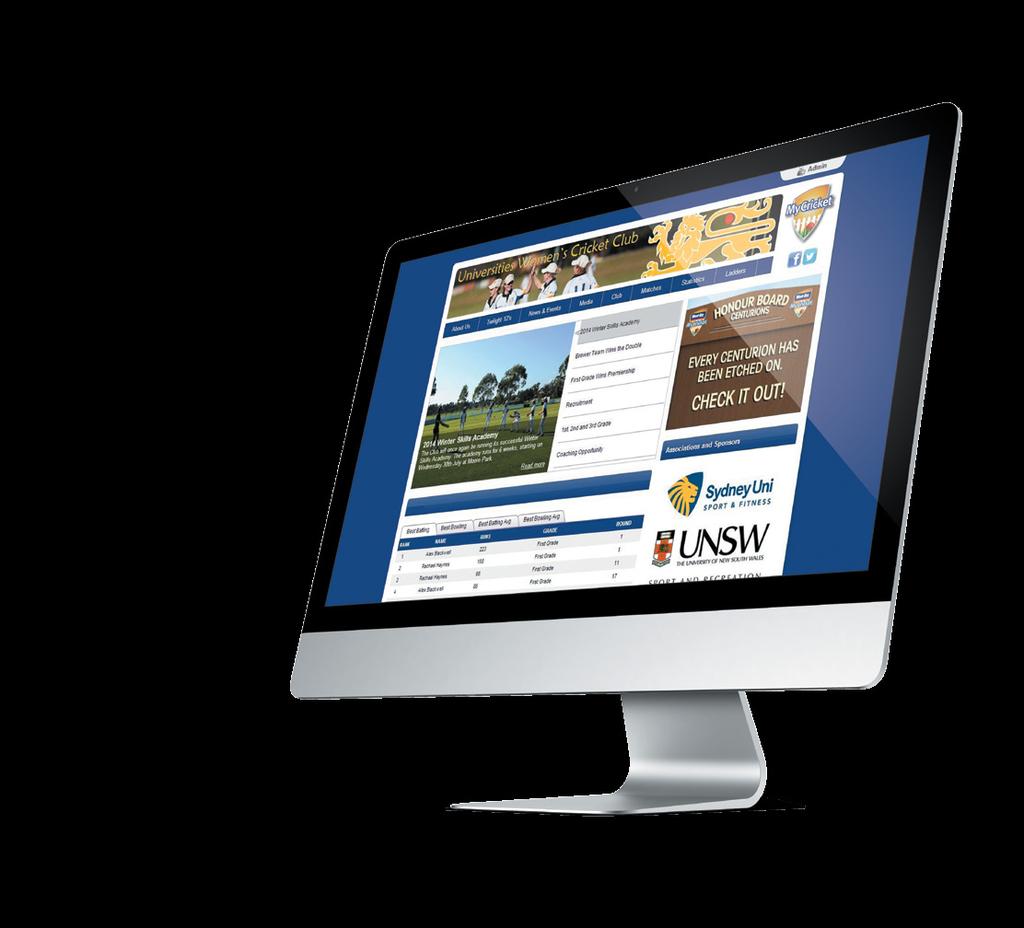 Club Websites MyCricket offers a FREE website with a modern layout for your club.