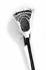 EQUIPMENT & CLOTHING The Crosse: The crosse (lacrosse stick) is made of wood, laminated wood or synthetic material, with a shaped net pocket at the end.