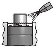 Never compress the gas spring in a vice or clamp outside of the die or application as damage to the gas spring can result (F.8).