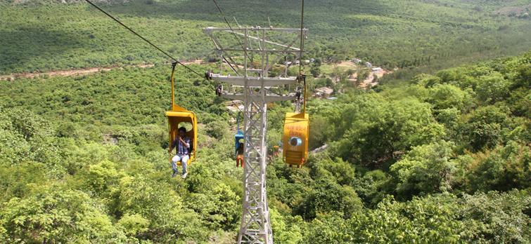 Cable Cars in India Ropeway of Rajgir, Bihar It runs to the top of Ratnagiri Hill and passes over