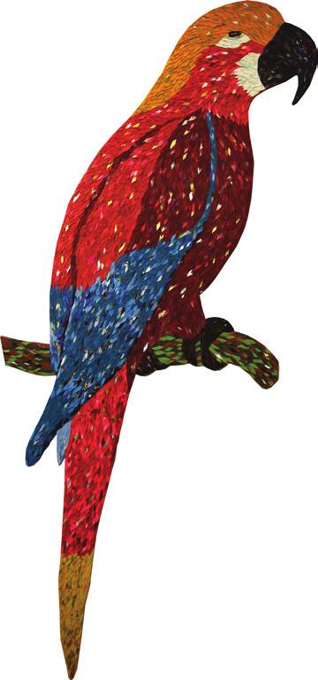Steppin High (Jamaican Red Macaw) 2013 183 x 192cm