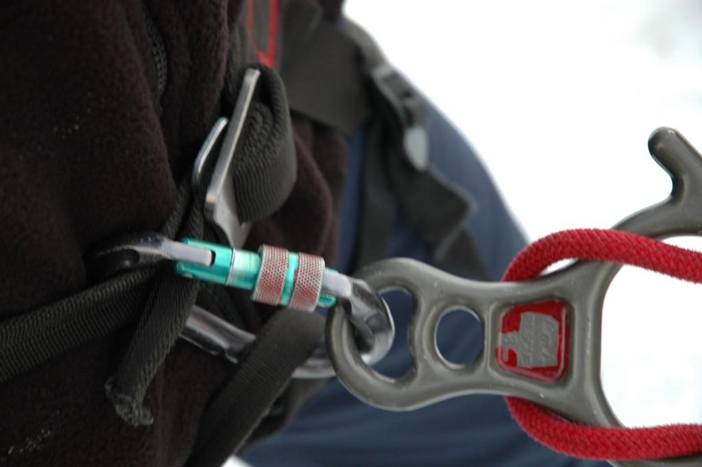 Figure 3 The carabiner must be attached through both