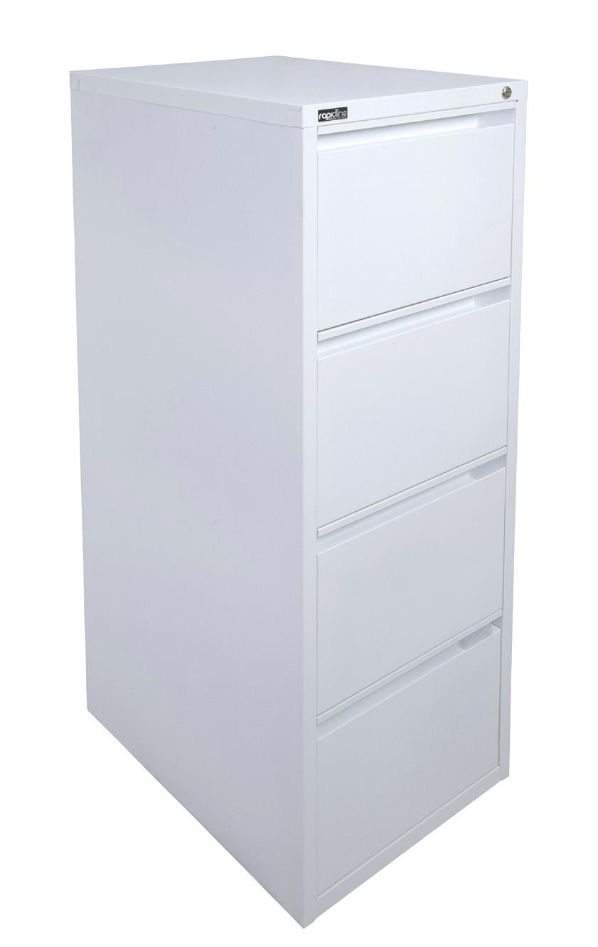 Filing Cabinet RFCA4 - Assembled Rapidline 3 Drawer Filing Cabinet 1290mm H x 464mm W x 620mm D Cubic Metres: 0.