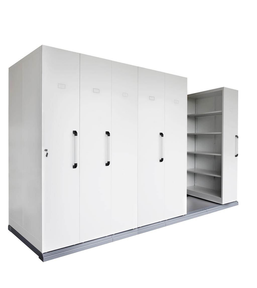 RAPIDLINE MOBILE SHELVING White RMS8 900-8 Bays, 980mm Wide Cubic Metres: 2.