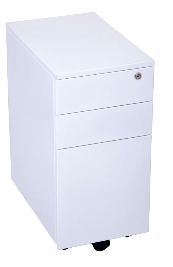 Return Left or Right Hand Option GMP3-3 Drawer Mobile Pedestal, 2 Drawer, 1 File 6mm H x 460mm W x