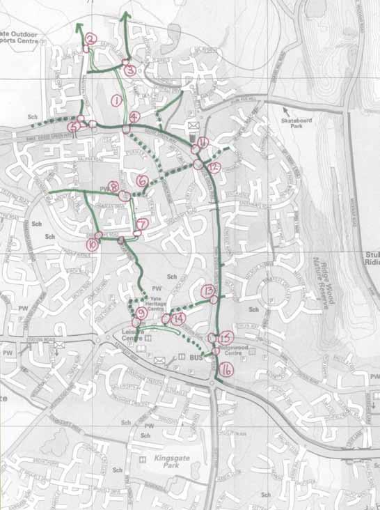 4. Yate Cycle Routes Project - preliminary proposals North Yate to the Town Centre The northern part of Yate has a number of very useful and well in constructed cycling routes.