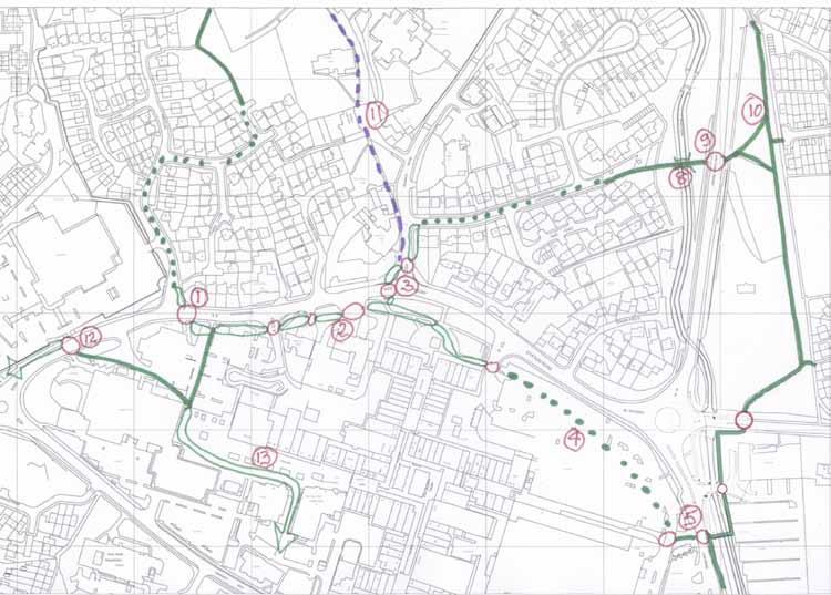 6. Yate Cycle Routes Project - preliminary proposals Connecting through to the Town Centre from the northern side of Yate The central problem of cycling in Yate is the Town Centre.