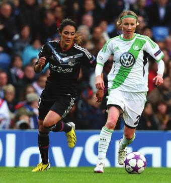 UEFA WOMEN S CHAMPIONS LEAGUE Wolfsburg became the fourth German team to triumph in their debut European season Lyon went into the final at Stamford Bridge strongly favoured to secure an