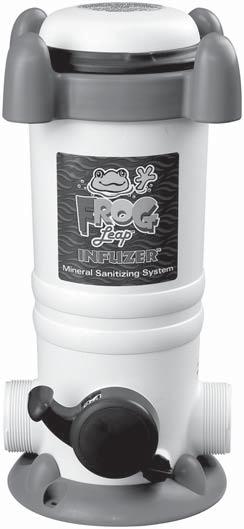 FROG Leap Instruction Manual Mineral Pool-Care Infuzer for Pools up to 25,000 Gallons Cleaner because it kills bacteria two ways Clearer because it helps keep ph in range Softer because it