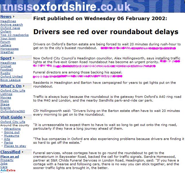 Roundabout Problems? - UK "Councilor A.H.