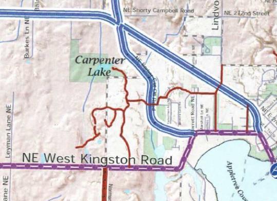 No Action Recommendations #10 (C3) Kingston Schools Community Trail System, #17 (C7) Carpenter Lake Reserve Access Trail, #17.