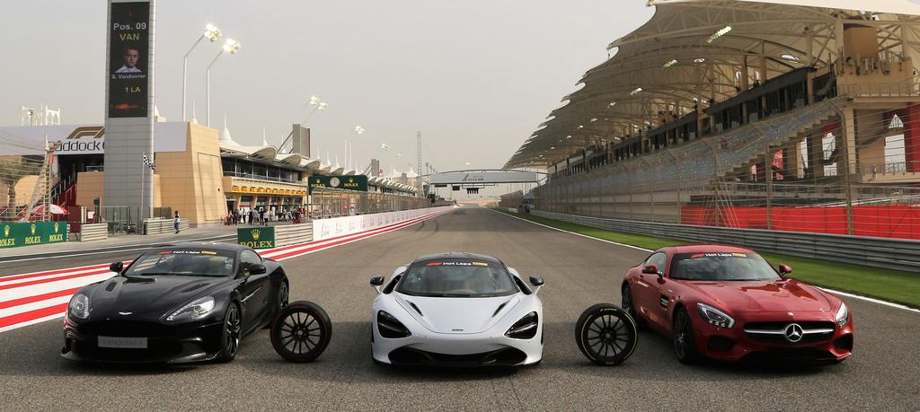 HOT LAPS LEGEND Feel the thrill of a ride in a supercar around the track, complimented with VIP Access to the world of Formula 1 with a Pirelli Hot Laps experience.