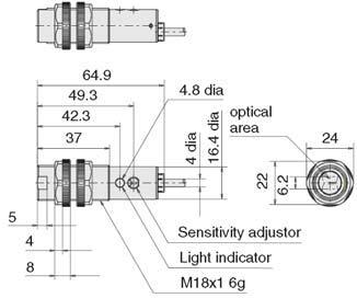 Sensor E3F2-LS10 4 E3F2-R4 4F- Sensor E3FA- 1 E3F2-D1 4 E3F2-R4 4-