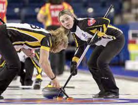 CURLERS GIVE BACK Cathlia Ward at right below with teammate Katie Forward won the provincial women s title last season and went on to represent New Brunswick at the 2017 Scotties Tournament of Hearts.