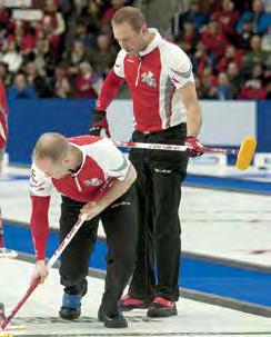 PHOTO: MICHAEL BURNS PHOTOGRAPHY COURTESY OF THE COC Gushue is now the only skip ever to have bagged a golden hat trick he did it at the 2001 world juniors, the 2006 Olympics and the 2017 world men s.