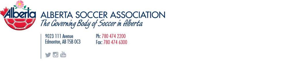 ALBERTA SOCCER CODE OF CONDUCT, SOCIAL MEDIA & SUPERVISION POLICY FOR PROVINCIAL TEAM AND EXCEL PROGRAMMING Alberta Soccer Code of Conduct The ALBERTA SOCCER Code of Conduct applies to all