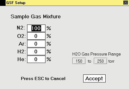 The GSF should be applied when the user has any knowledge of a change in the buffer gas or change in the percentages of a mixed background gas.