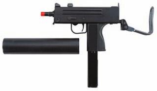 Gas Submachine Guns HFC SD203 submachine gun Collapsible stock. Incl. fake suppressor & loading tool. 40rd mag. H&K MP7 Elite submachine gun 900 rpm! Blowback. 40rd mag. 330 fps PC-843-1605: $110.