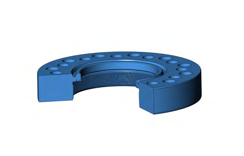 Economical method of adapting BOP to wellhead All flanges rated at 2M psi maximum working pressure Adapts a flanged BOP to an independent style or threaded wellhead connection O-ring seal on flange