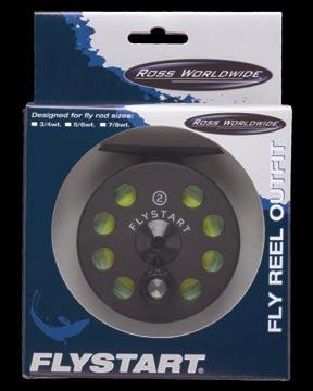 Flystart and Flycast Fly Reel Outfits The Flystart and Flycast reel outfits come pre-spooled with a premium American made fly line, backing and a 9 tapered leader.