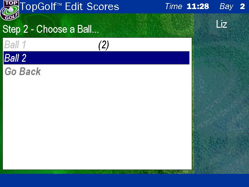 Select the player whose score needs to be amended.
