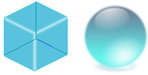 One is in the shape of a perfect cube and another is in the shape of a sphere. They both have the same volume of 27 cm.