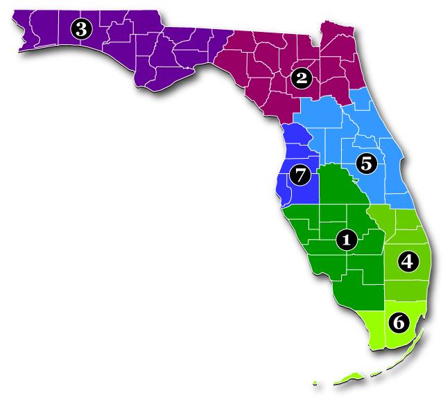 FDOT Governance Decentralized 7 Districts Turnpike Enterprise For Express Lanes, Districts