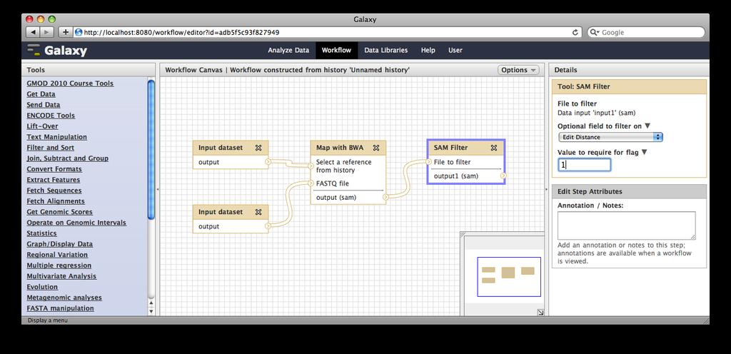 Example: Galaxy Workflow System Focus on Usability Systematic documentation Integration