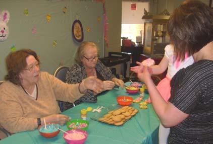cookie station at the Easter Egg Hunt on Saturday, March 28.