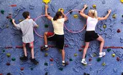 it s like to climb. Their feet should go no higher than 3 feet from the mats. They will practice climbing down to the mats, not jumping.