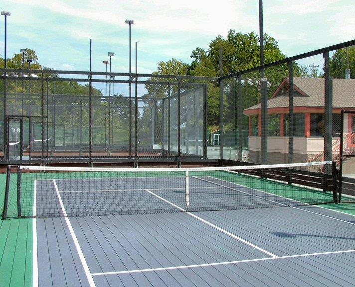 Platform Tennis Facilities There are three regulation lighted and heated aluminum deck platform tennis courts.