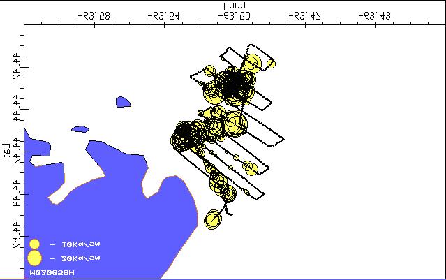 Figure 25. Vessel track of the Margaret Elizabeth off Chebucto Head on January 5, 2001. Figure 26.