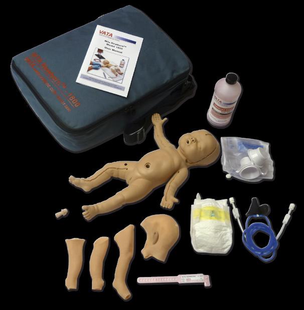 List of Components: 1 Carrying Case 0875 2 Female Baby Body 1800 3 Umbilicus 0804 4 Right Arm Skin 0806 5 Left Arm