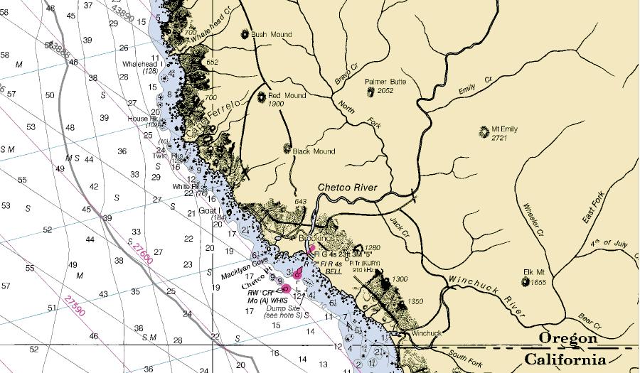 2016 Chetco River Fall Chinook State Waters Terminal Area Seasons Open within 3 nautical miles of shore between Twin Rocks (42 05 36" N Lat.) and the Oregon/California border (42 00 00" N Lat.