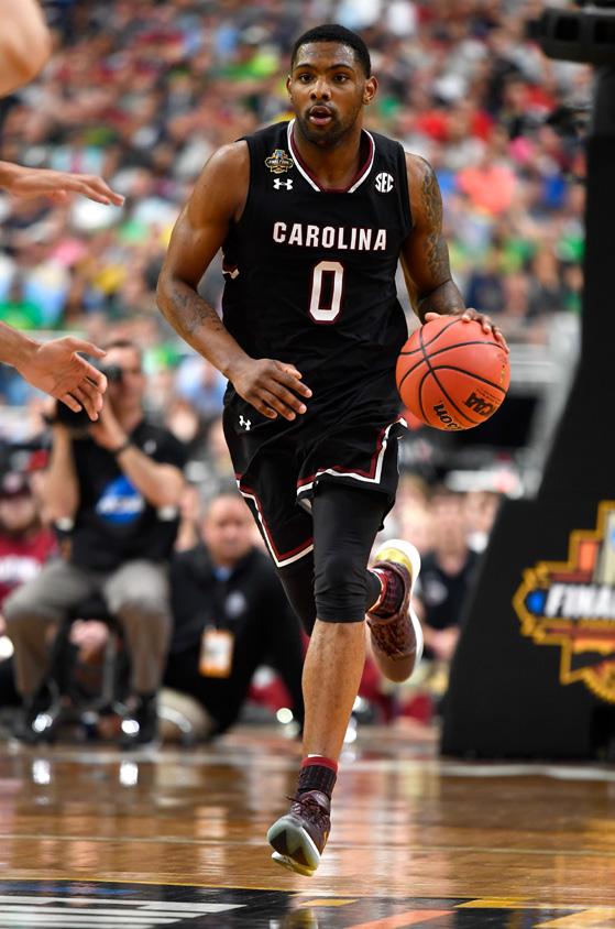 Photo by Brett Wilhelm Sindarius Thornwell brings the ball up the floor against Gonzaga during the 2017 national semifinal. 6, *Marcus Camby, Massachusetts vs.