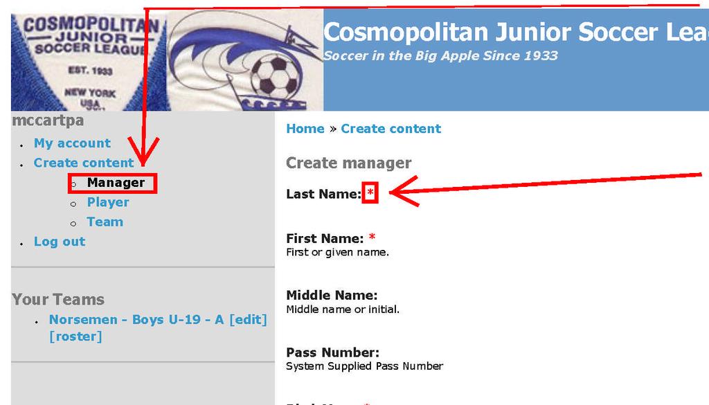 Add a Coach a Manager - ONLY Registrars and Youth Coordinators can ADD Registrars and Youth Coordinators 1.