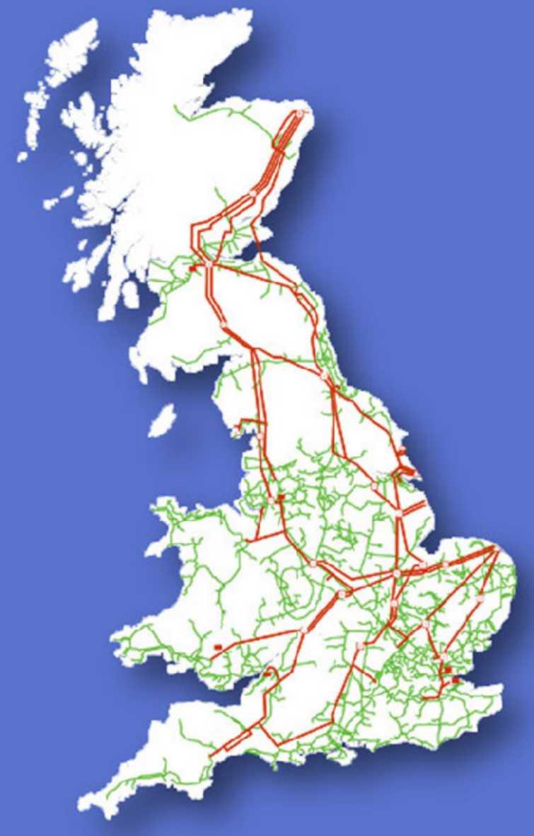 Figure 1 comprised of over 18000 kms of pipelines. This network represents over 86% of MAHPs in the UK, and crosses the majority of Local Authority areas.