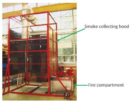 Figure 3-2: Experimental compartment in the lab (Harrison 2009) The experimental setup for the experiments performed by Harrison (Harrison, 2009) is shown in shown in figure 3.1.