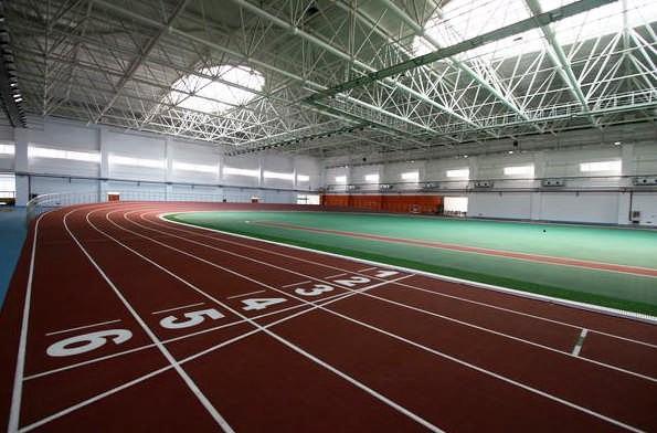 and has indoor field events areas for