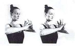 Reflexology techniques for normal health 3. Hold the fingertips of both the hands together as sown in the figure.